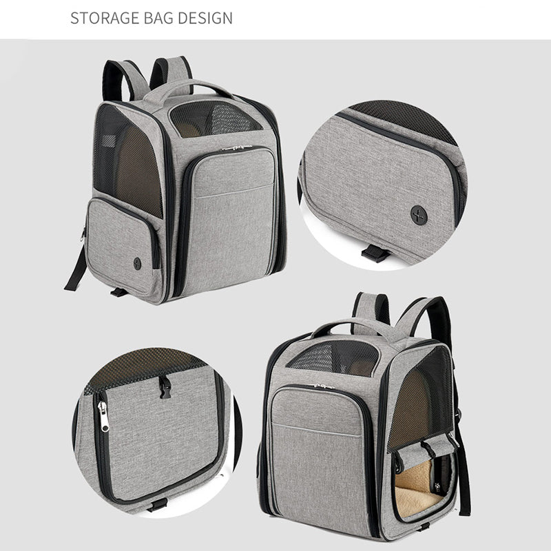 LDLC QS-099 Dual Side Expandable Breathable Mesh Design Pet Carrier Backpack Dog Cat Outdoor Carrying Bag LDLC QS-099 Dual Side Expandable Breathable Mesh Design Pet Carrier Backpack Dog Cat Outdoor Carrying Bag